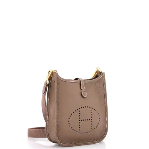 Hermès, Pre-Loved Evelyne Bag Gen III TPM, Etoupe — view 3
