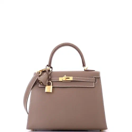 Hermès, Pre-Loved Kelly Handbag 25, Etoupe