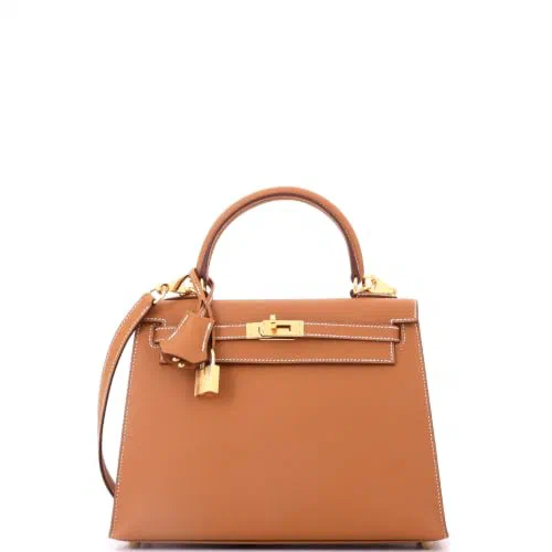 Hermès, Pre-Loved Kelly Handbag 25, Gold