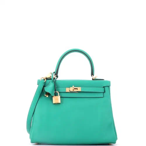 Hermès, Pre-Loved Kelly Handbag 25, Vert Verone