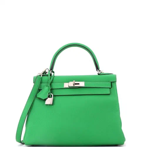Hermès, Pre-Loved Kelly Handbag 28, Bamboo