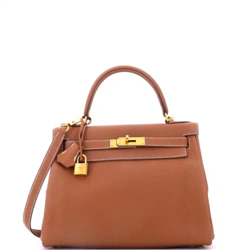 Hermès, Pre-Loved Kelly Handbag 28, Gold