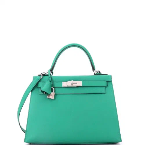 Hermès, Pre-Loved Kelly Handbag 28, Menthe