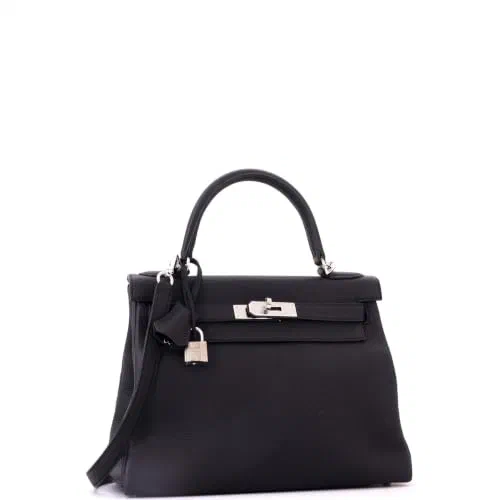 Hermès, Pre-Loved Kelly Handbag 28, Noir — view 3