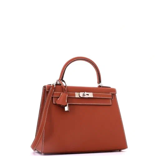 Hermès, Pre-Loved Kelly Handbag 28, Sienne — view 3