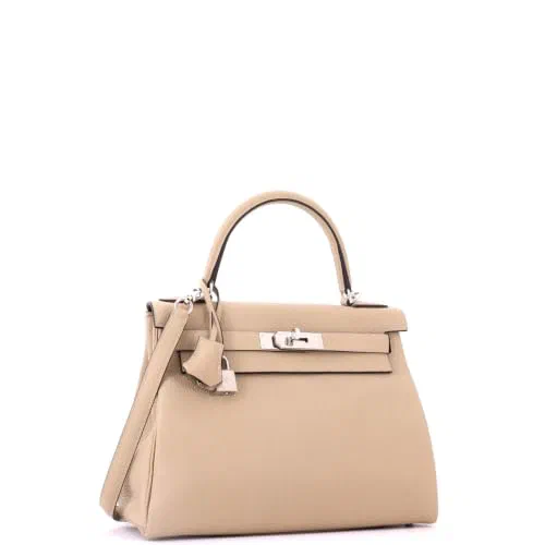 Hermès, Pre-Loved Kelly Handbag 28, Trench — view 3