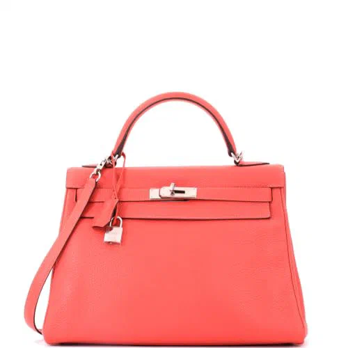 Hermès, Pre-Loved Kelly Handbag 32, Rouge Pivoine