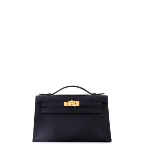 Hermès, Pre-Loved Kelly Pochette, Noir