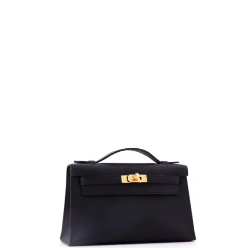 Hermès, Pre-Loved Kelly Pochette, Noir — view 3