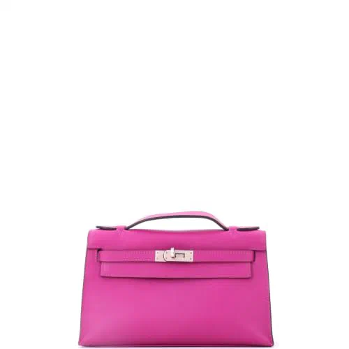Hermès, Pre-Loved Kelly Pochette, Rose Pourpre