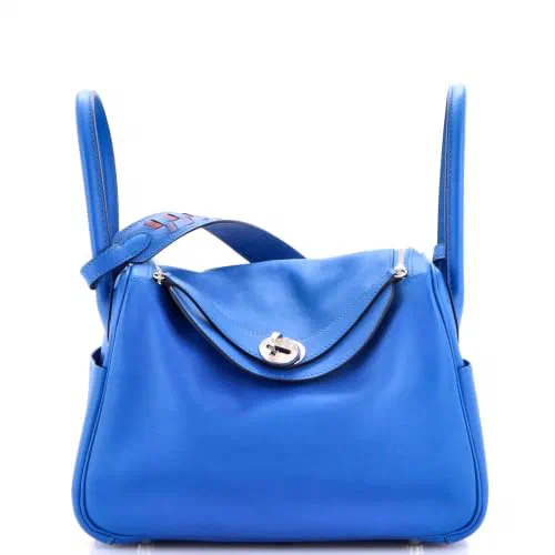 Hermès, Pre-Loved Lindy Bag 26, Bleu France