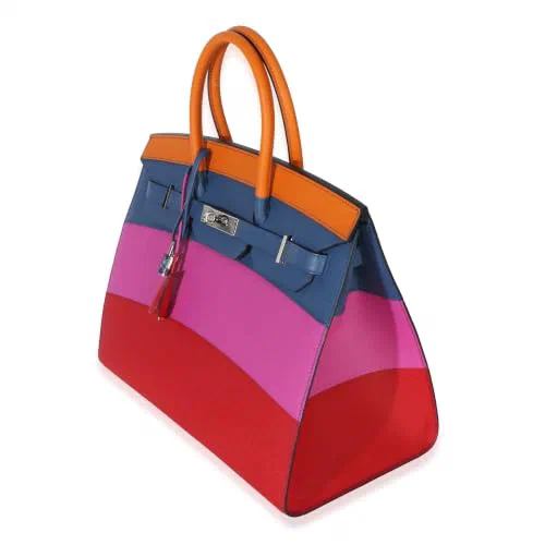 Hermès, Pre-Loved Sunset Sellier Birkin 35 Multicolor Large — view 3