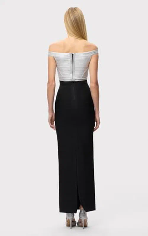 Hervé Léger, The Metallic Bonnie Gown, XS — view 3
