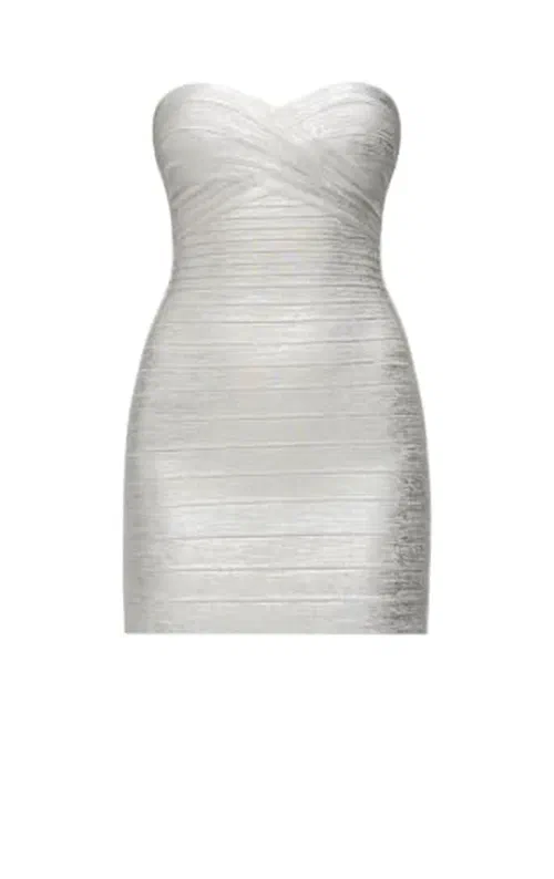 Hervé Léger, The Metallic Isla Dress, XXS