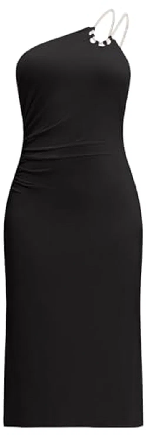 Hervé Léger, The Strappy Jersey Midi Dress W Crystal Trim, M