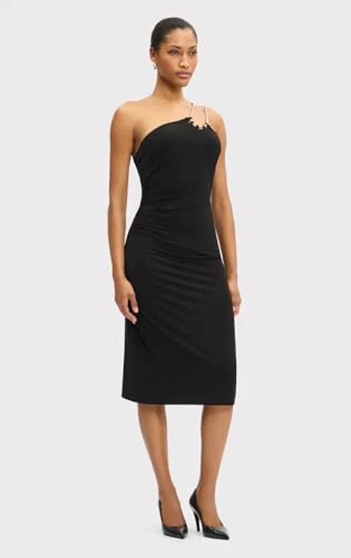 Hervé Léger, The Strappy Jersey Midi Dress W Crystal Trim, M — view 3