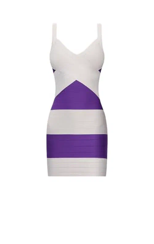 Hervé Léger, The Vip Dress, X-Large, Pansy Grey Cmb