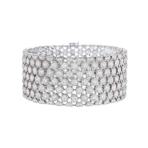 Hypatia 17.25 Carat Diamond Bracelet in 18K White Gold