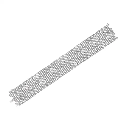 Hypatia 17.25 Carat Diamond Bracelet in 18K White Gold — view 3