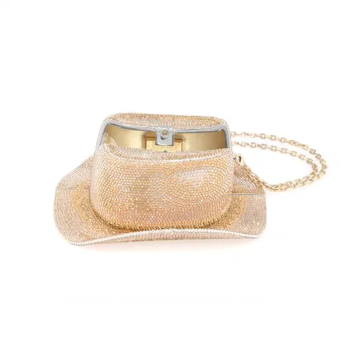 Judith Leiber Couture, Cowboy Hat Cheyenne Crystal-Embellished Convertible Clutch — view 3