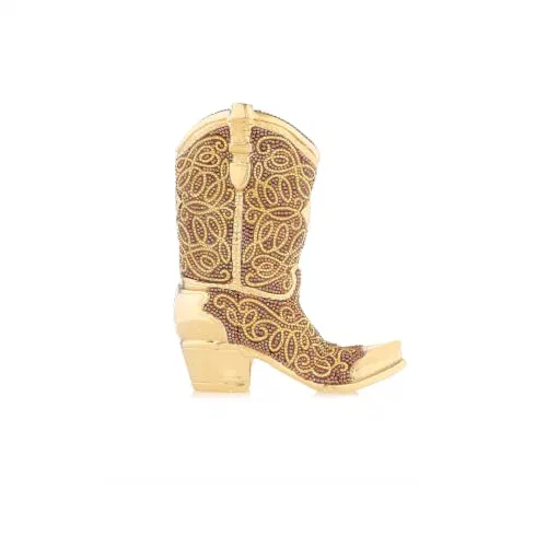 Judith Leiber Couture, Crystal-Embellished Cowboy-Boot Convertible Clutch