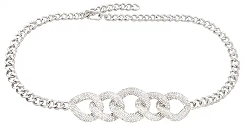 Judith Leiber Couture, Fancy Curb Link Belt Pave, OS
