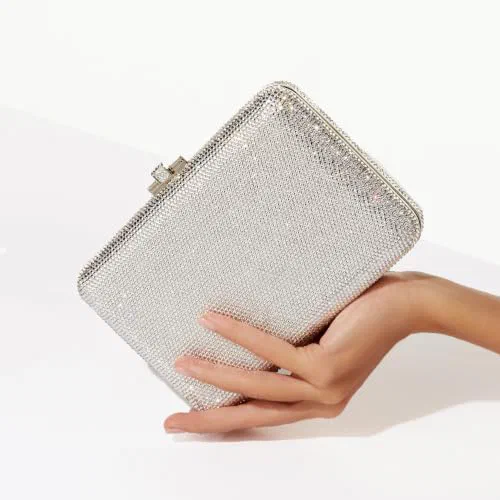 Judith Leiber Couture, Slim Slide Crystal Clutch — view 3