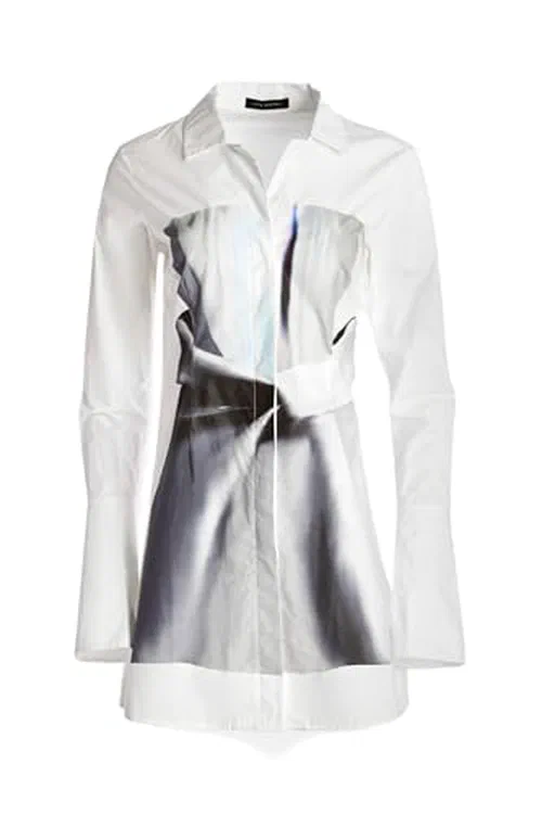 KATE BARTON, Greer Illusion Mini Dress, XS