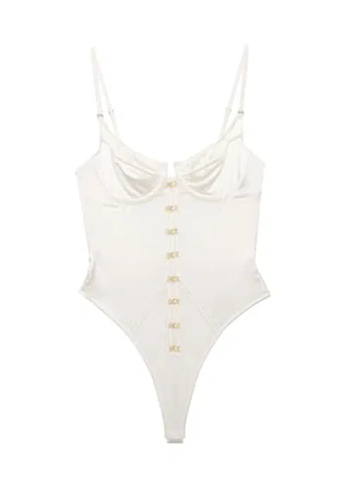 Kiki de Montparnasse, Temptress Stretch Silk-Tulle Underwire Bodysuit