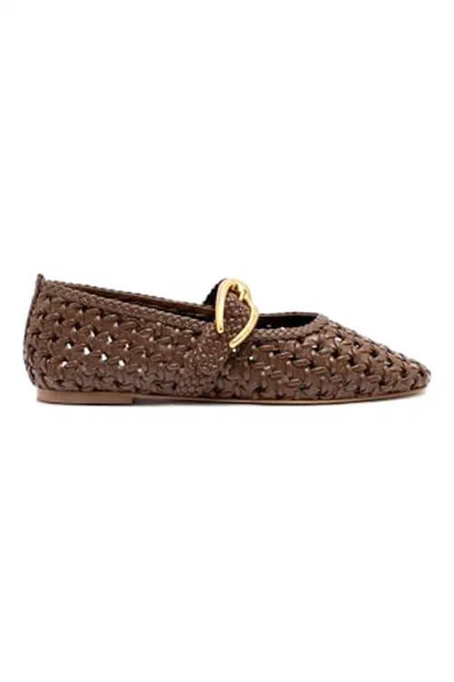 Larroudé, Verona New Macrame In Burnt Umber Leather