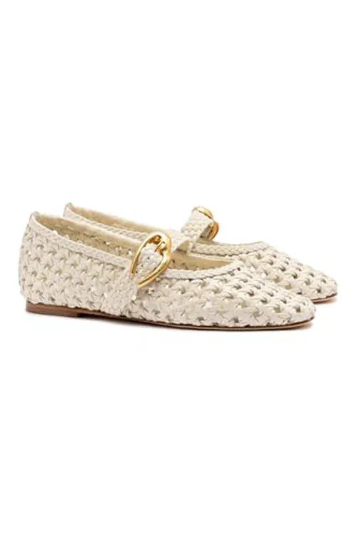 Larroudé, Verona New Macrame In Ivory Leather — view 3