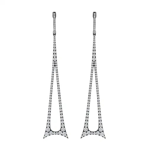 Leviev, 18K White Gold Natural Diamond Drop Earrings, Starlit Reverie Collection, 2.36 CT Total Weight