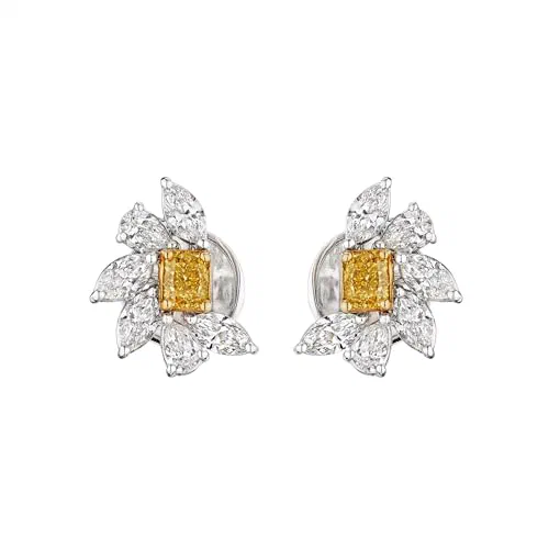 Leviev, Elowyn 2.07 Carat Diamond Stud Earring in 18K White Gold