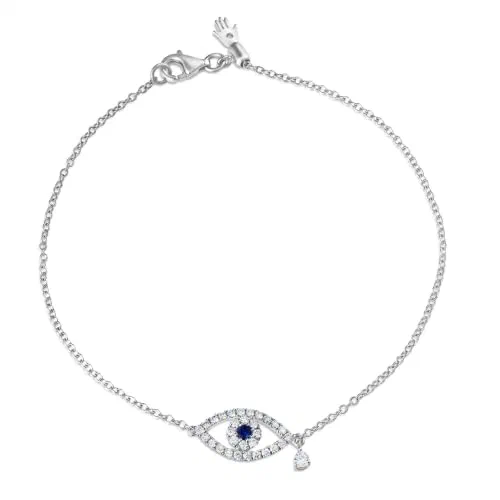 Leviev Eye of Protection Bracelet, 18K White Gold