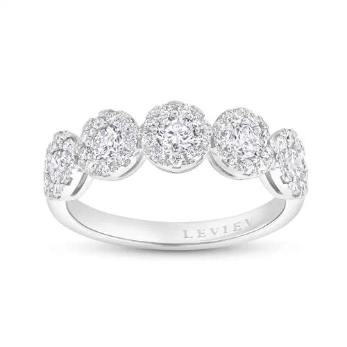 Leviev, Flower Petal Ring, Diamonds, 18K White Gold