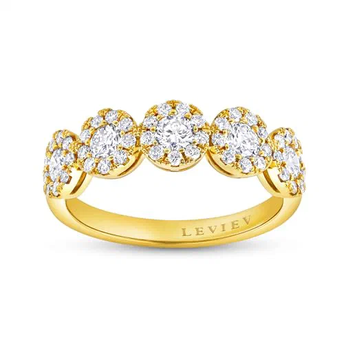 Leviev, Flower Petal Ring, Diamonds, 18K Yellow Gold