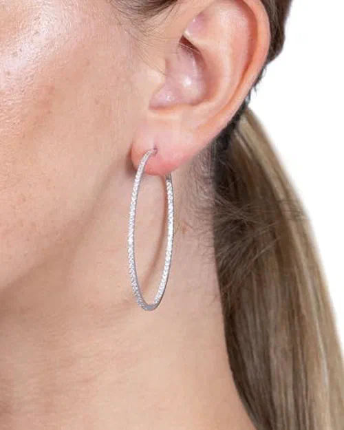 Leviev, Starlit Symphony 18K White Gold Diamond Earrings, 4.5 CT — view 3