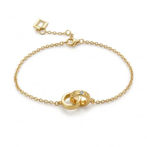 Leviev, Stronger Together 0.14 Carat Diamond Charm Bracelet in 18K Gold Vermeil