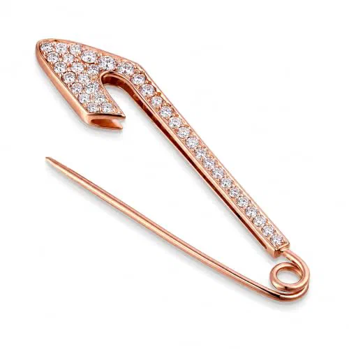 Leviev, The Atelier Pin .50 Carat White Diamond Brooch in 18K Rose Gold