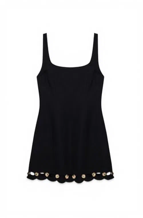 Lindley Studded Linen Midi Dress