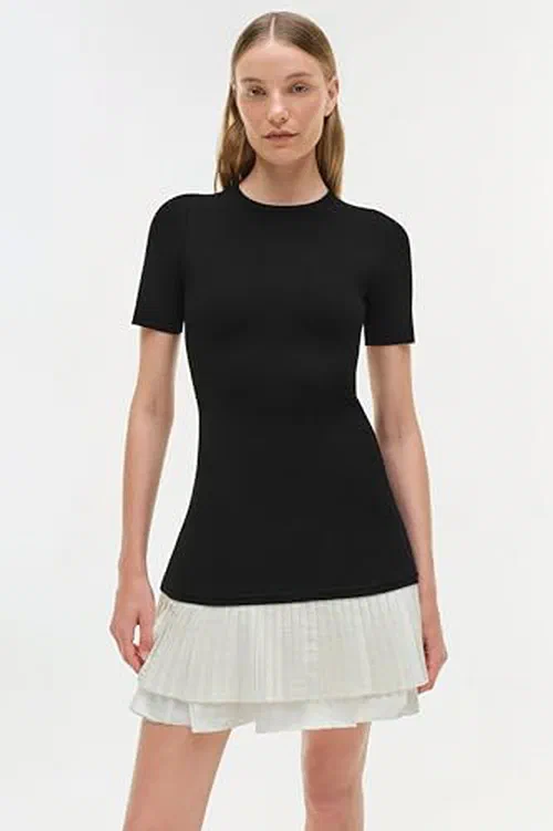 Lorin Taffeta Knit Midi Dress — view 3