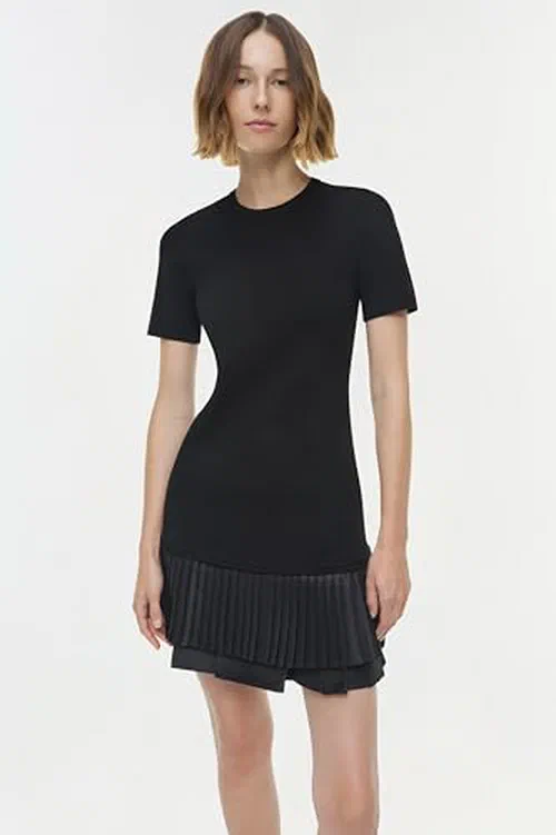Lorin Taffeta Knit Midi Dress — view 3