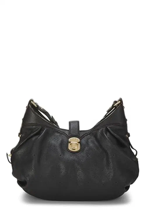 Louis Vuitton, Pre-loved Black Monogram Mahina Leather XS