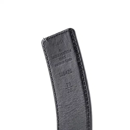 Louis Vuitton, Pre-Loved LV Initiales Belt Leather with Metal and Crystals Thin — view 3