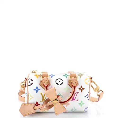 Louis Vuitton, Pre-Loved x Takashi Murakami Speedy Bandouliere NM Bag Nano