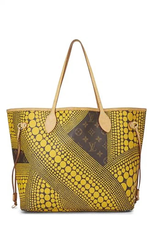 Louis Vuitton, Pre-loved Yayoi Kusama x Louis Vuitton Yellow Monogram Dots Infinity Neverfull MM