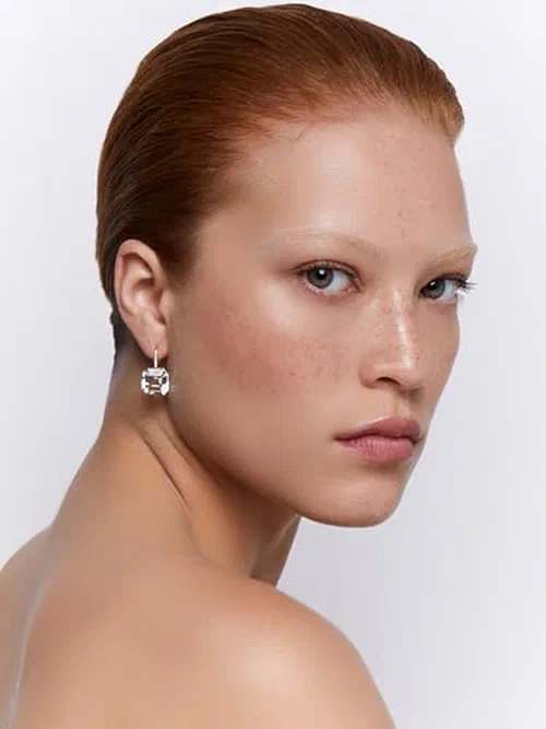 MATEO New York, 14kt Asscher Cut Drop Earrings — view 3