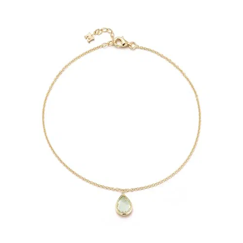 MATEO New York, 14kt Pear Anklet