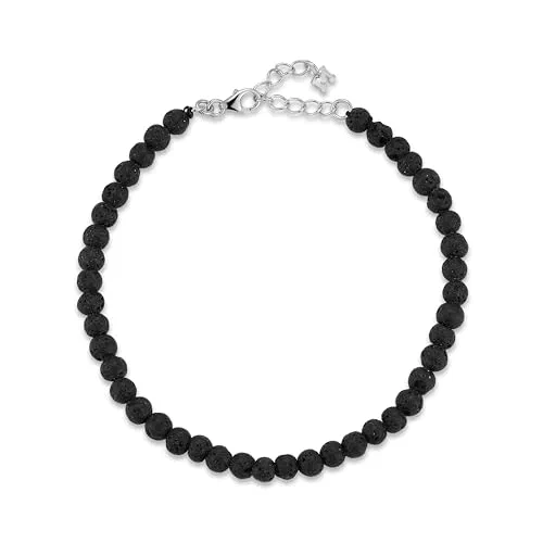 MATEO New York, 4mm Lava Rock Bracelet - 8.5" Length