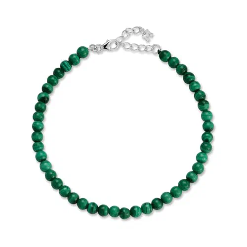 MATEO New York, 4mm Malachite Beaded Bracelet - 8.5" Length